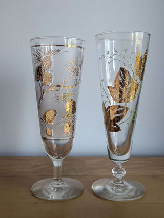 Autumn themed stemmed barware - Glassware - #tag1# - #tag2# - #tag3# - #tag4# - the Artful Accumulator's Vintage Boutique