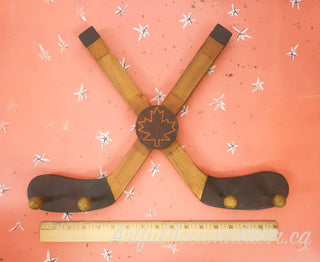 H E DOUBLE HOCKEY STICKS coat purse backpack rack