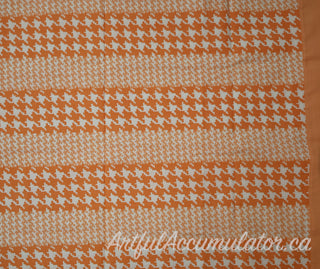 Ned - Long Pillowcase - bright orange houndstooth