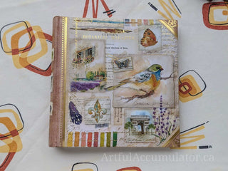 Arts & Botanical Photo Album, two 4x6 photos per page with space for captions, paper cover, gold stamping, holds 200 photos -  - #tag1# - #tag2# - #tag3# - #tag4# - the Artful Accumulator's Vintage Boutique