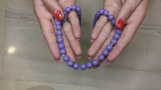 Beaded Purple Necklace with Gold Spacer Beads - Artful Accumulator Boutique Vintage