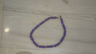 Beaded Purple Necklace with Gold Spacer Beads - Artful Accumulator Boutique Vintage