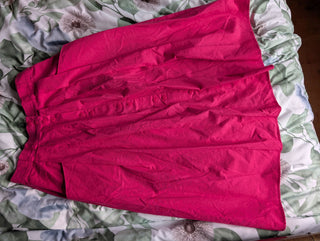 Bright Pink fabric button up skirt - Artful Accumulator Boutique Vintage