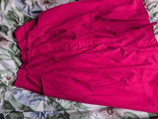 Bright Pink fabric button up skirt - Artful Accumulator Boutique Vintage
