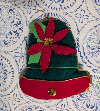 Bucilla Poinsettia Bell -  - #tag1# - #tag2# - #tag3# - #tag4# - the Artful Accumulator's Vintage Boutique