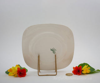 California plate with teal rim and trefoils -  - #tag1# - #tag2# - #tag3# - #tag4# - the Artful Accumulator's Vintage Boutique