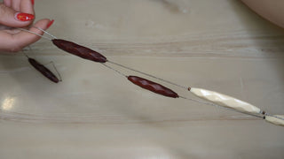 Dark Brown and Cream Necklace - very unique - Artful Accumulator Boutique Vintage