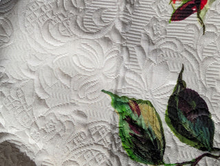 Dolce Gabbana floral rose pants cropped quilted - Artful Accumulator Boutique Vintage