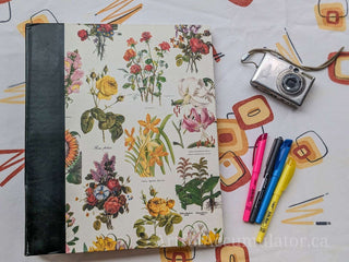 Floral Specimen 3 ring binder with photo pages, green binding -  - #tag1# - #tag2# - #tag3# - #tag4# - the Artful Accumulator's Vintage Boutique