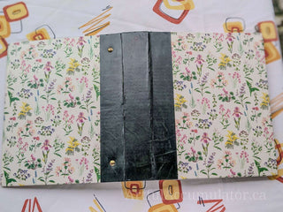 Floral mini specimens 3 ring binder with photo pages, green binding -  - #tag1# - #tag2# - #tag3# - #tag4# - the Artful Accumulator's Vintage Boutique