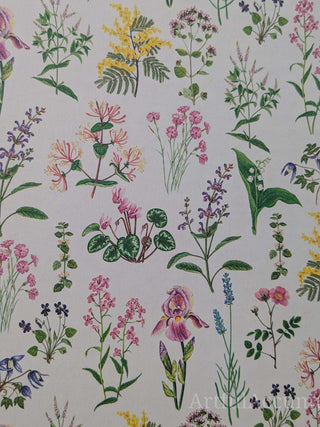 Floral mini specimens 3 ring binder with photo pages, green binding -  - #tag1# - #tag2# - #tag3# - #tag4# - the Artful Accumulator's Vintage Boutique