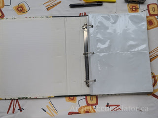 Floral mini specimens 3 ring binder with photo pages, green binding -  - #tag1# - #tag2# - #tag3# - #tag4# - the Artful Accumulator's Vintage Boutique