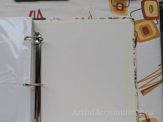 Floral mini specimens 3 ring binder with photo pages, green binding -  - #tag1# - #tag2# - #tag3# - #tag4# - the Artful Accumulator's Vintage Boutique