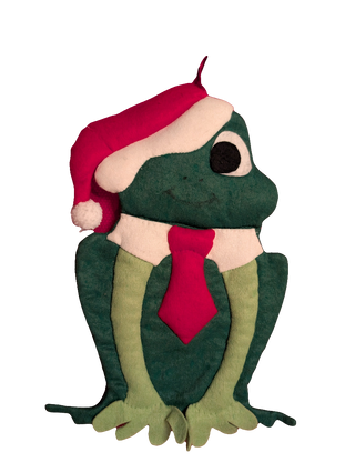 Frog With Santa Hat Christmas Hat - Artful Accumulator Boutique Vintage