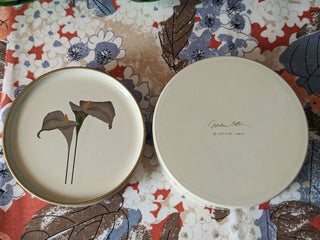Golden Calla Lily coasters with storage box - Artful Accumulator Boutique Vintage
