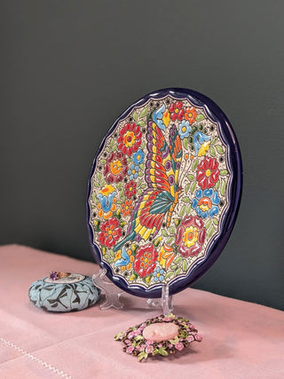 Handpainted butterfly and flowers, three dimensional -  - #tag1# - #tag2# - #tag3# - #tag4# - the Artful Accumulator's Vintage Boutique