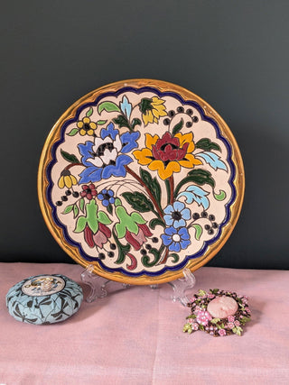 Handpainted florals with 24k warranted gold, 3d -  - #tag1# - #tag2# - #tag3# - #tag4# - the Artful Accumulator's Vintage Boutique