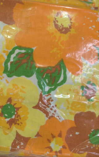 Harriet - pillowcase(s) - bright bold orange yellow brown floral flower power pattern