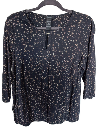 Chemisier fluide en jersey fin Stars &amp; Galaxy, manches mi-longues, poignets et bas élastiques