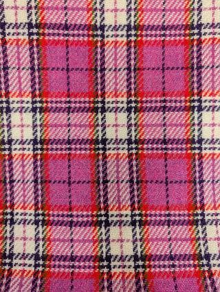 Louise - Square Tablecloth - red violet tartan - Artful Accumulator Boutique Vintage