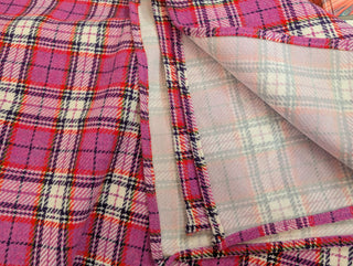 Louise - Square Tablecloth - red violet tartan - Artful Accumulator Boutique Vintage