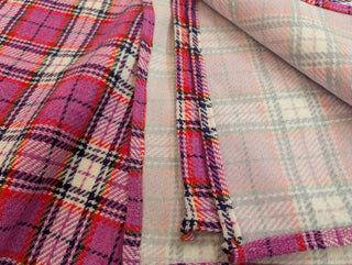 Louise - Square Tablecloth - red violet tartan - Artful Accumulator Boutique Vintage