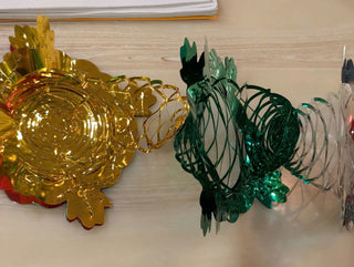 Metallic Hanging banners in Christmas colours - Artful Accumulator Boutique Vintage