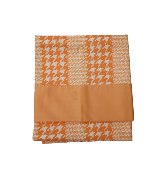 Ned - Long Pillowcase - bright orange houndstooth - Artful Accumulator Boutique Vintage