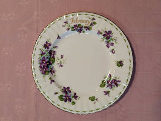 February, flower of the month, decorative plate