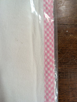 Pink and White Hooded bath towel face towel set for baby, 100% cotton, patterned