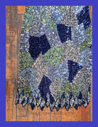 Dazzling sequin-covered party dress in sapphire, light green, silver, and dusty blue - extra small - Artful Accumulator Boutique Vintage