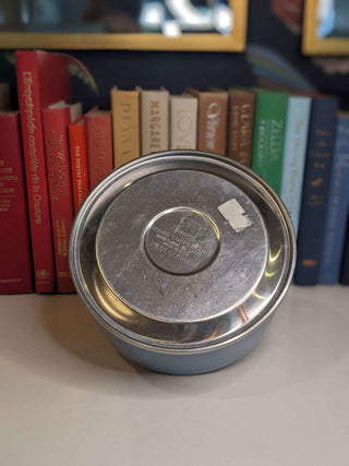 Periwinkle Blue hot water kettle with black handle and silver base - Artful Accumulator Boutique Vintage