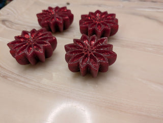 Poinsettia Christmas candles -  - #tag1# - #tag2# - #tag3# - #tag4# - the Artful Accumulator's Vintage Boutique