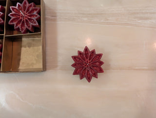Poinsettia Christmas candles -  - #tag1# - #tag2# - #tag3# - #tag4# - the Artful Accumulator's Vintage Boutique