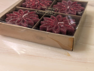 Poinsettia Christmas candles -  - #tag1# - #tag2# - #tag3# - #tag4# - the Artful Accumulator's Vintage Boutique