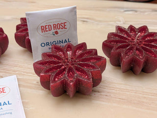 Poinsettia Christmas candles - Artful Accumulator Boutique Vintage