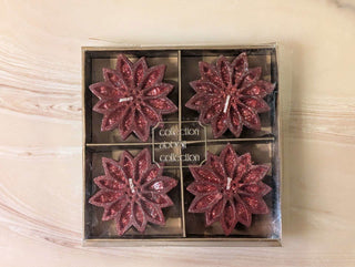 Poinsettia Christmas candles - Artful Accumulator Boutique Vintage