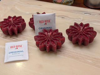 Poinsettia Christmas candles - Artful Accumulator Boutique Vintage