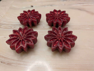 Poinsettia Christmas candles - Artful Accumulator Boutique Vintage