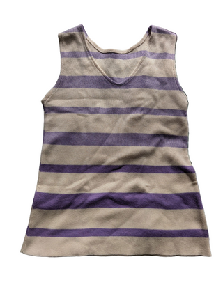 Débardeur pull violet et blanc