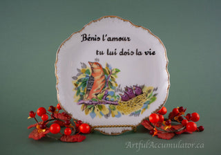SET OF TWO: bird & baby birds, Decorative Plates -  - #tag1# - #tag2# - #tag3# - #tag4# - the Artful Accumulator's Vintage Boutique