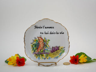 SET OF TWO: bird & baby birds, Decorative Plates -  - #tag1# - #tag2# - #tag3# - #tag4# - the Artful Accumulator's Vintage Boutique