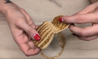 Hand-Beaded Amulet Necklace #2 Golden