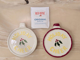 Set of two ceramic coasters - Artful Accumulator Boutique Vintage