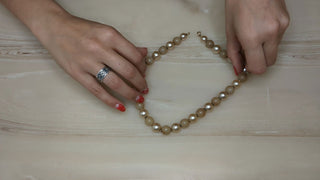 Short Necklace with Alternating Pearl and Translucent Beads - Artful Accumulator Boutique Vintage