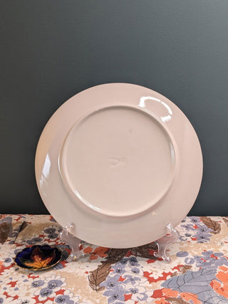 "Subtle Kitty" hand glazed decorative plate with drawn cat -  - #tag1# - #tag2# - #tag3# - #tag4# - the Artful Accumulator's Vintage Boutique