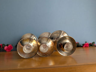 Trio of silver plated twisty candelabra candle holders - Artful Accumulator Boutique Vintage