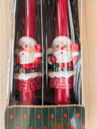 Vintage Santa Red Candlesticks, original packaging -  - #tag1# - #tag2# - #tag3# - #tag4# - the Artful Accumulator's Vintage Boutique