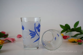blue and white flowers, set of 2 -  - #tag1# - #tag2# - #tag3# - #tag4# - the Artful Accumulator's Vintage Boutique
