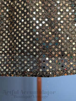 glittery gold vintage tank top with gold sequins by Rouie